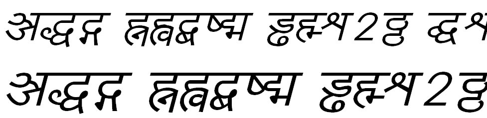 Yogeshweb Italic Hindi Font