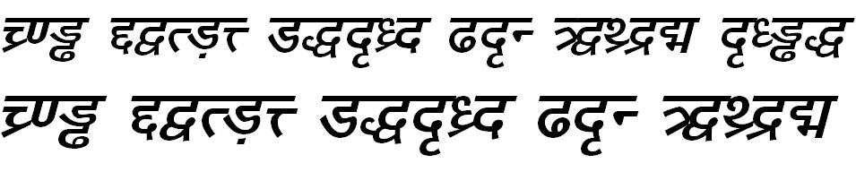 DV TTYogeshEN Bold Italic Hindi Font