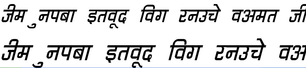 DevLys 060 Italic Hindi Font