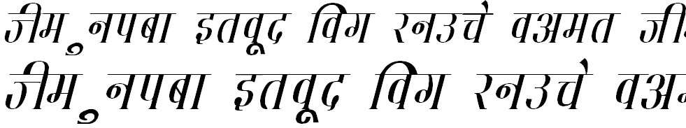 DevLys 130 Italic Hindi Font