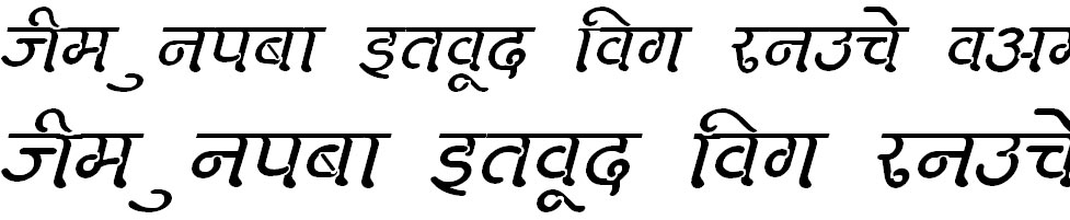 DevLys 270 Italic Hindi Font