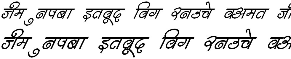 DevLys 310Heavy Italic Hindi Font