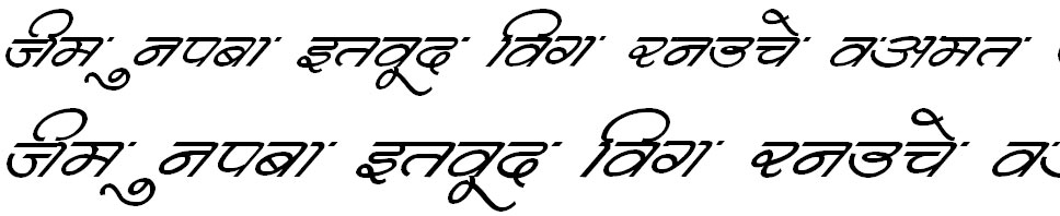 DevLys 360 Italic Hindi Font